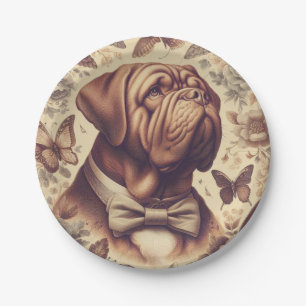 Vintage-Dogue-de-Bordeaux-Illustration Pappteller