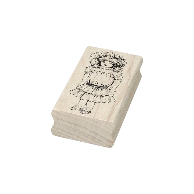 Vintage Doll Rubber Art Briefmarke Gummistempel (Stempel)