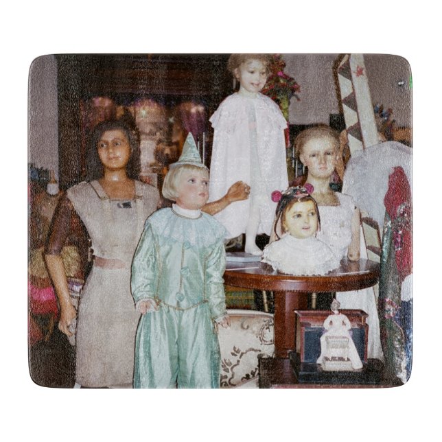 Vintage Dollars Antike Schneidebrett (Vorderseite)