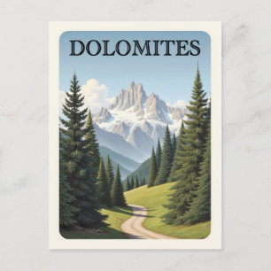 Vintage Dolomiten Berge Italien Landschaft Postkarte
