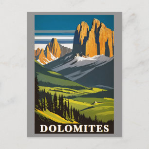Vintage Dolomiten Berge Italien Landschaft Postkarte
