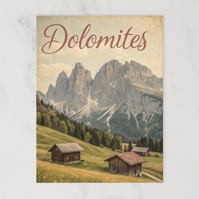 Vintage Dolomiten: Berggipfel Postkarte (Von Creator hochgeladen)