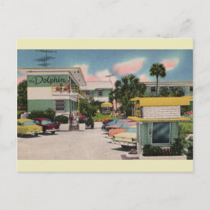 Vintage Dolphin Motel Daytona Beach Postkarte