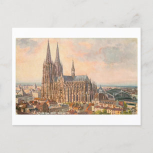 Vintage Dom/Kathedrale Koln Deutschland Postkarte