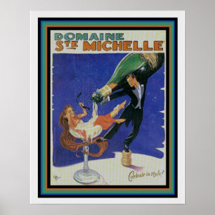 Vintage Domaine Ste Michelle Ad Print 16 x 20 Poster