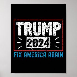 Vintage Donald Trump 2024 Repariere Amerika erneut Poster
