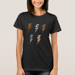 Vintage-Donner-Leopard-Zebra-Tierdruck-Blitz T-Shirt