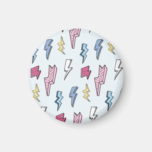 Vintage Donner-Nahtlose Illustration Magnet (Vorne)