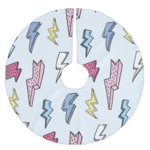 Vintage Donner-Nahtlose Illustration Polyester Weihnachtsbaumdecke