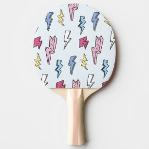 Vintage Donner-Nahtlose Illustration Tischtennis Schläger