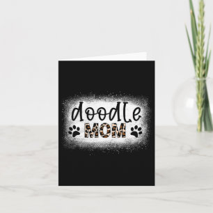 Vintage Doodle Mama gebleichtes Shirt Leopard Gold Karte