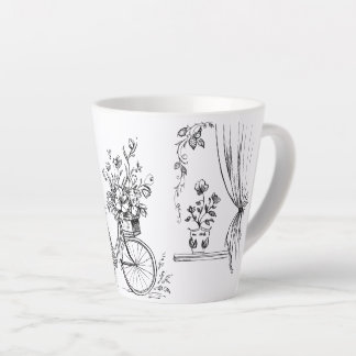 Vintage Doodles-Sammlung skizziert Milchtasse