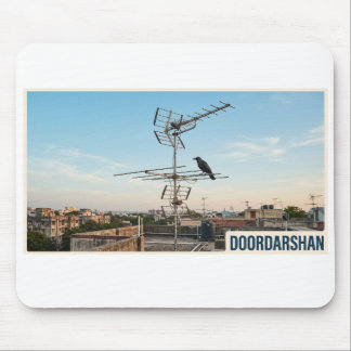 Vintage-Doordarshan-Ära-Dach-TV-Antenne | 80er Jah Mousepad