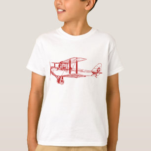 Vintage Doppeldecker - Rubinrot T-Shirt