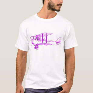 Vintage Doppeldecker - Violett T-Shirt