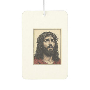 Vintage-Dornenkronen-Religionsportrait-Vektor-Art_ Autolufterfrischer