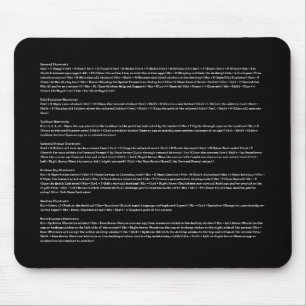 Vintage DOS-Schwarz mit Windows-Tastenkombinatione Mousepad