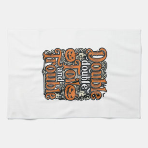 Vintage-Double-Toil-Trouble-Halloween-Shirt-Design Geschirrtuch