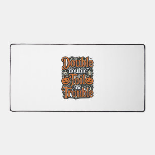 Vintage-Double-Toil-Trouble-Halloween-Shirt-Design Schreibtischunterlage