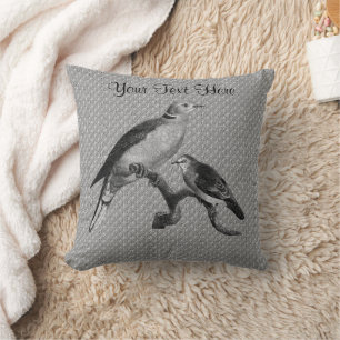 Vintage Doves Bird Art Personalisiert Kissen