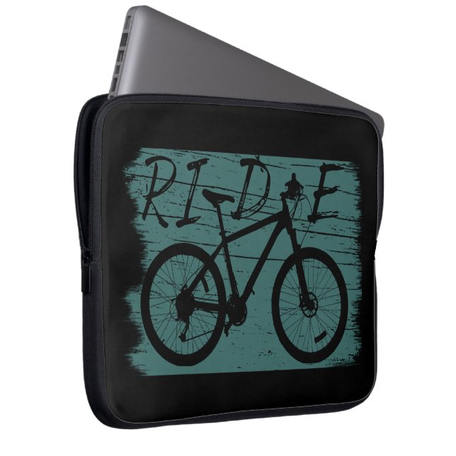 Vintage-Downhill-MTB - Mountainbike fahren Laptopschutzhülle (Vorne Rechts)