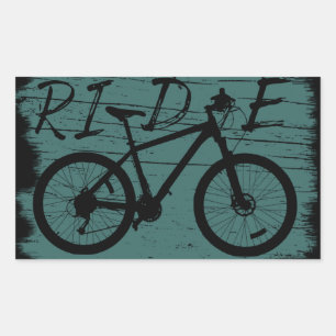 Vintage-Downhill-MTB - Mountainbike fahren Rechteckiger Aufkleber