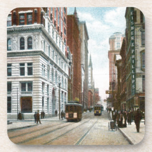 Vintage Downtown Pittsburgh Untersetzer
