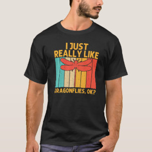 Vintage-Drache Fliege Für Männer Frauen Libelle In T-Shirt