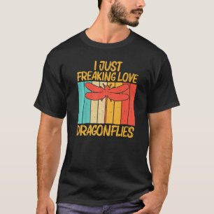 Vintage Drachenfliege für Männer Dragonfly Insekt T-Shirt