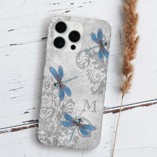 Vintage Drachenfliege mit Monogramm iPhone 16 Pro Max Hülle
