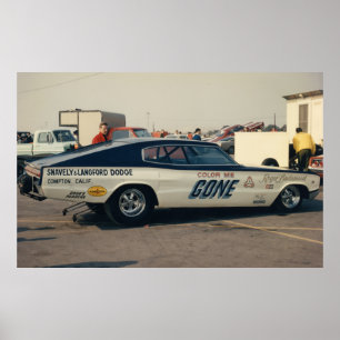 Vintage Drag - 66 Dodge Ladegerät Funny Car Poster