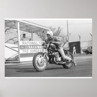 Vintage Drag - BMW Drag Bike Poster