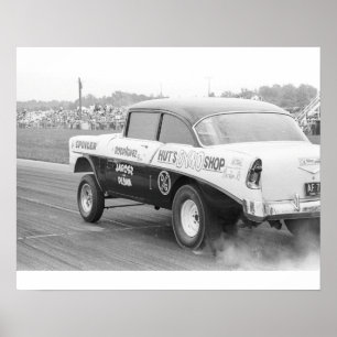 Vintage Drag - Hut's Dyno '56 Chevy Gasser Poster