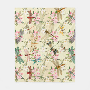 Vintage Dragonflies-Serie Design 14 Fleecedecke