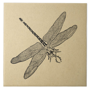 Vintage Dragonfly Art Fliese