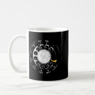 Vintage-Drehwählscheibe Retro-Opvior-Grafik Kaffeetasse