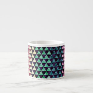 Vintage-Dreieck-Geometrisches nahtloses Muster Espressotasse
