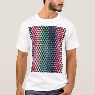 Vintage-Dreieck-Geometrisches nahtloses Muster T-Shirt