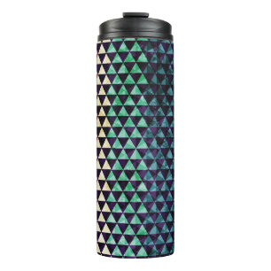 Vintage-Dreieck-Geometrisches nahtloses Muster Thermosbecher