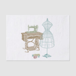 Vintage Dressmaker-Kit-Abbildung Seidenpapier