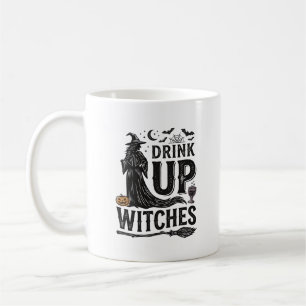 Vintage Drink Up Hexen Halloween-Shirt-Design_1 Kaffeetasse
