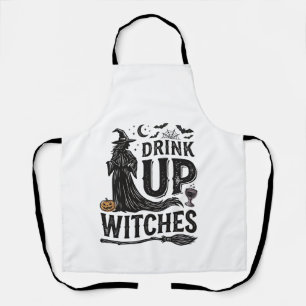 Vintage Drink Up Hexen Halloween-Shirt-Design_1 Schürze