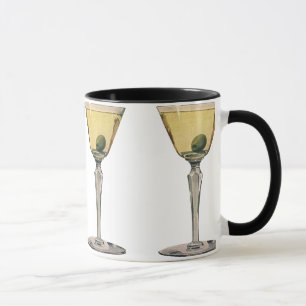 Vintage Drinks Beverages, Martini Olive Cocktail Tasse