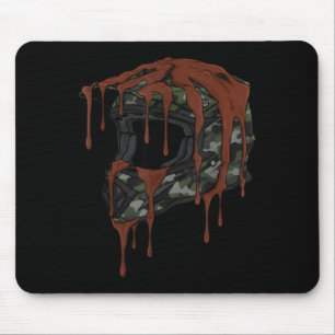 Vintage-Drip-Schmelz-Motocross-Helm Dirt-Bike-Renn Mousepad