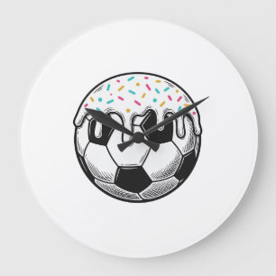 Vintage Dripping Icing Fußball T-Shirt (2)_1 Große Wanduhr