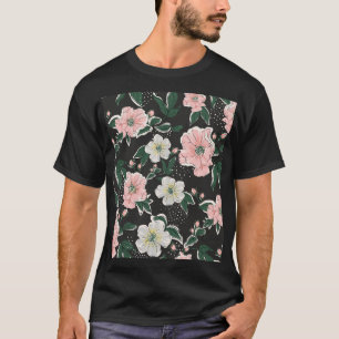 Vintage-Druck: abstraktes Muster T-Shirt