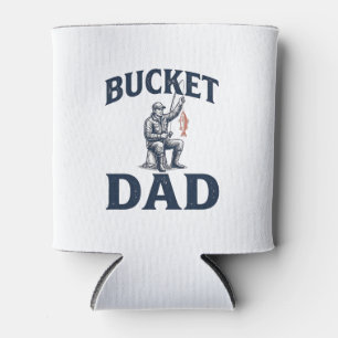 Vintage-Druck-Design 'Bucket Dad Fishing'_1 Dosenkühler