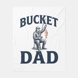 Vintage-Druck-Design für Bucket Dad Fishing_1 Fleecedecke