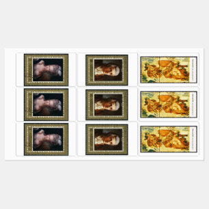 Vintage druckbare Postumschlagsfolie für Briefmark Etiketten