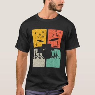 Vintage Drum Set Drum Set Drummer Lustig Trommeln T-Shirt